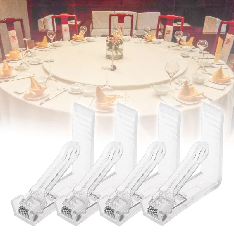 4 шт. прозрачные пластиковые зажимы для скатерти|Скатерти| |