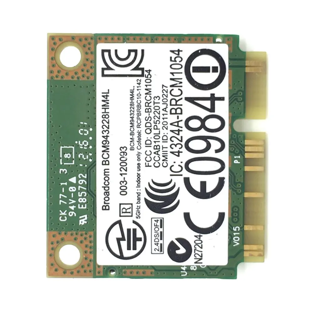 Dual Band 300 Мбит/с BCM943228HMB 4 0 802.11a/b/g/n Wifi Беспроводной карты Половина Mini PCI E Wlan для