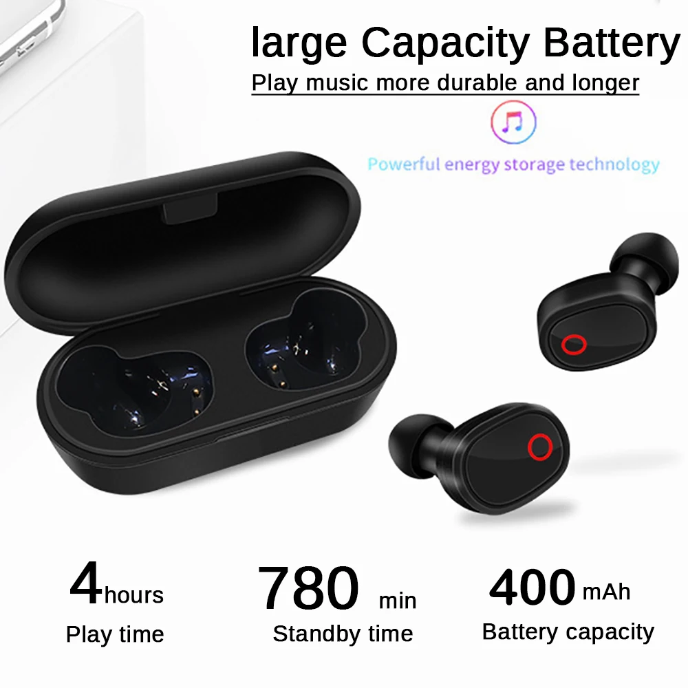 NEW A7 Wireless TWS Earphones with Charging Box Microphone HD Stereo Sound Sport In-Ear Earphone Earbuds For IOS Android Phones