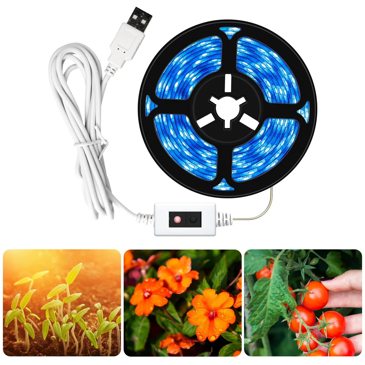 

Ручная развертка светодиодный Grow светильник полосы полный спектр USB 5V рост светильник 0,5 HDMI кабель 1 м 2 м 3 м Семена комнатных растений цветок...