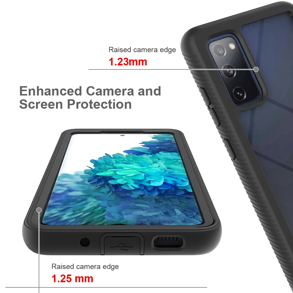

Full Protection Acrylic Phone Case for Samsung Galaxy S20 FE S21 S10 Note 10 20 A21S A31 A02 A51 A71 5G A22 A12 A32 A52 A72