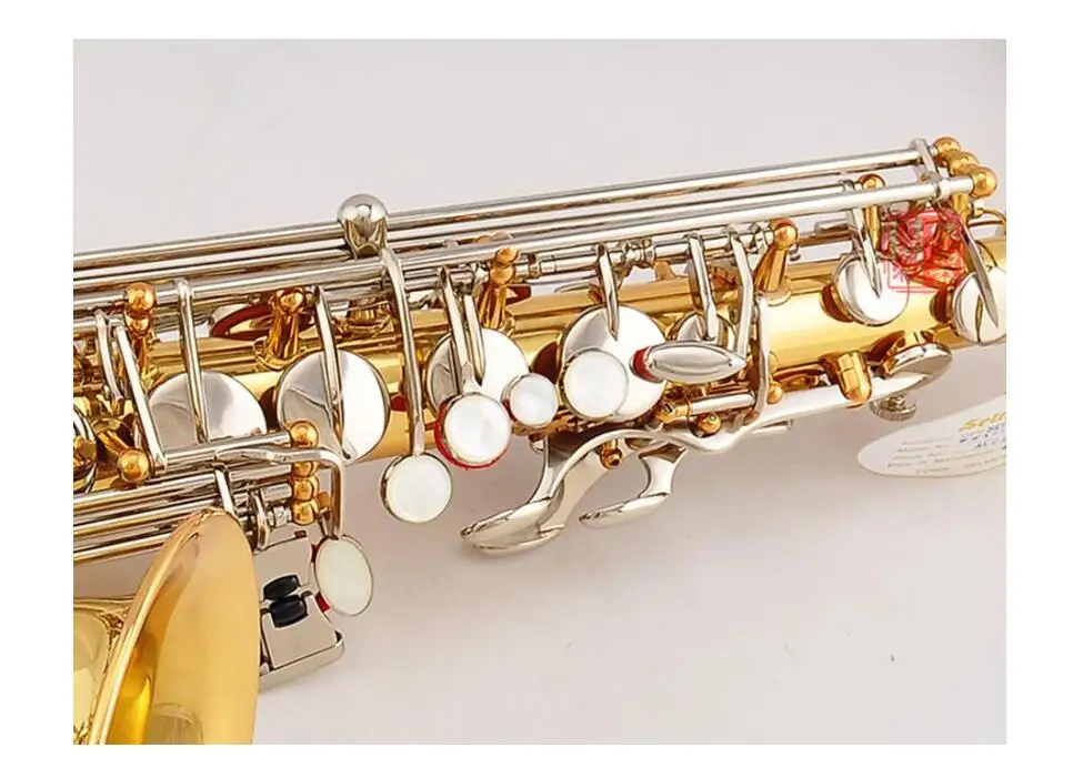 Высококачественный саксофон Conn AS500 с золотой серебристой клавишей, модель Alto Full flower в ми-бемольном строе, с мундштуком и грифелями.