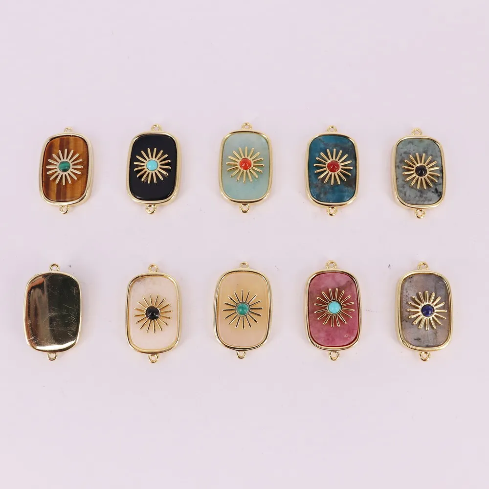 Высококачественный соединитель для ожерелья из драгоценных камней 16*27 мм