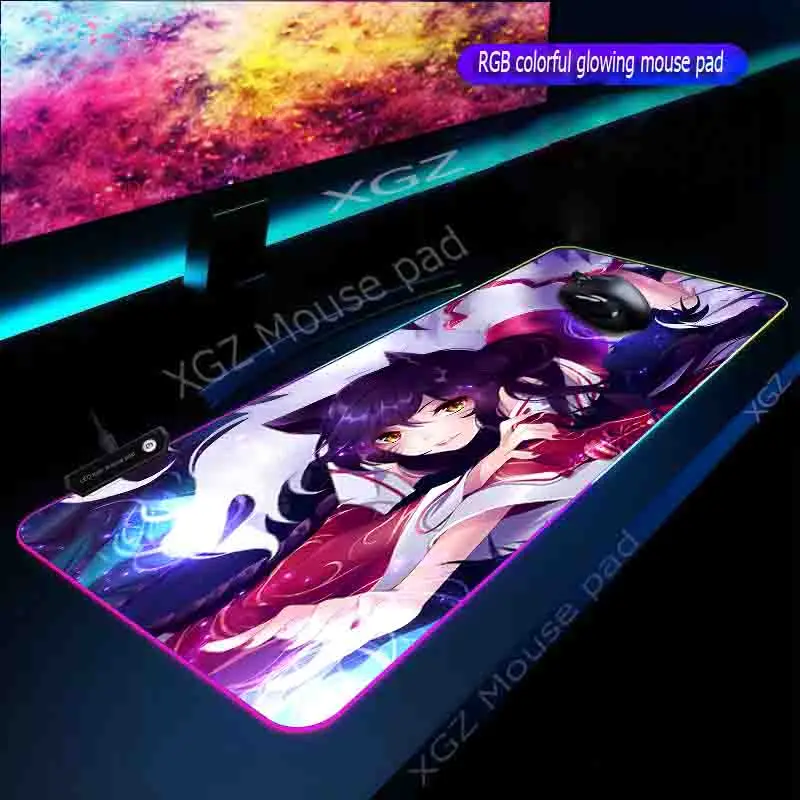 Mairuigee аниме милый кот девочка на заказ большой RGB игровой коврик для мыши Черный
