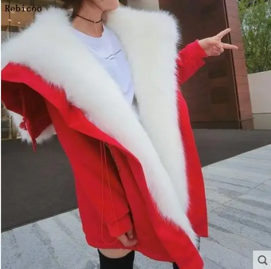 Winter Fur Parka Long Coat Women Coat Real Raccoon Fur Jacket Luxury Large Detachable Collar Parka Hooded