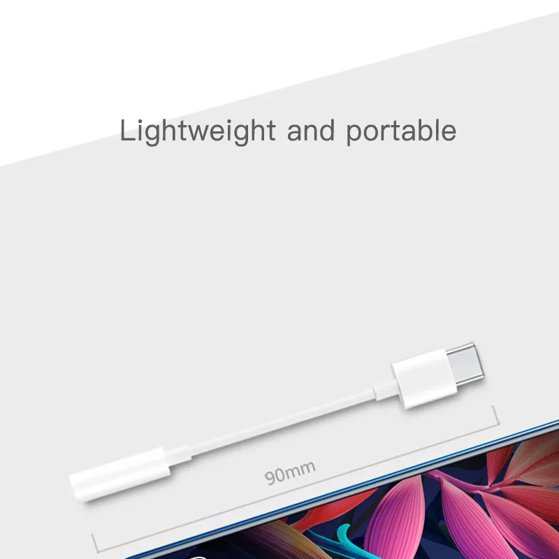 Кабель переходник с разъемом Type c диаметром 3 5 мм для наушников и аудиоадаптеров