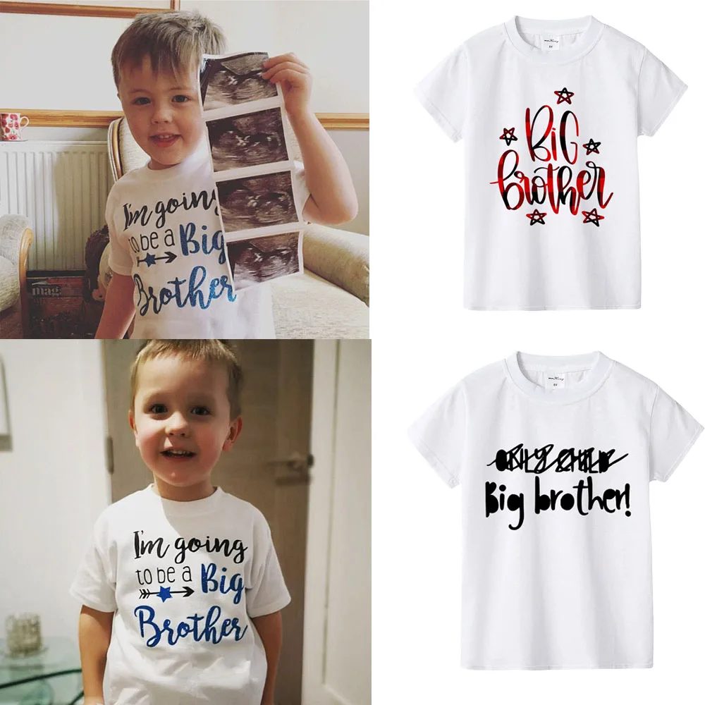 

I'm Going To Be A Big Brother Birth & Pregnancy Announcement T-Shirt Top Boy Baby Son Family Look Tshirts Summer Fashion Tee