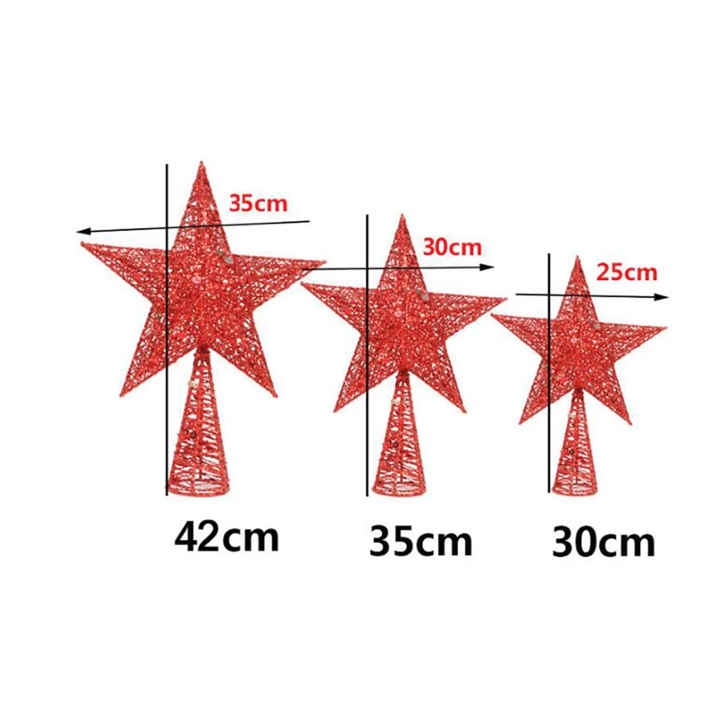 

Star Tree Topper Exquisite Shimmery Star Christmas Tree Decoration Metal Tree Top 5 Point Star Home Decor Table Ornaments Crafts