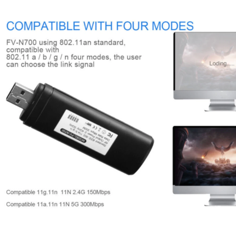 300 м компактный стабильный сигнал легкий беспроводной Wifi адаптер совместимый USB