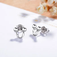 mini mouse earrings stud hollow cute animal minimalist fashion jewelry wholesale cartoon party gifts for women 2022 new korean