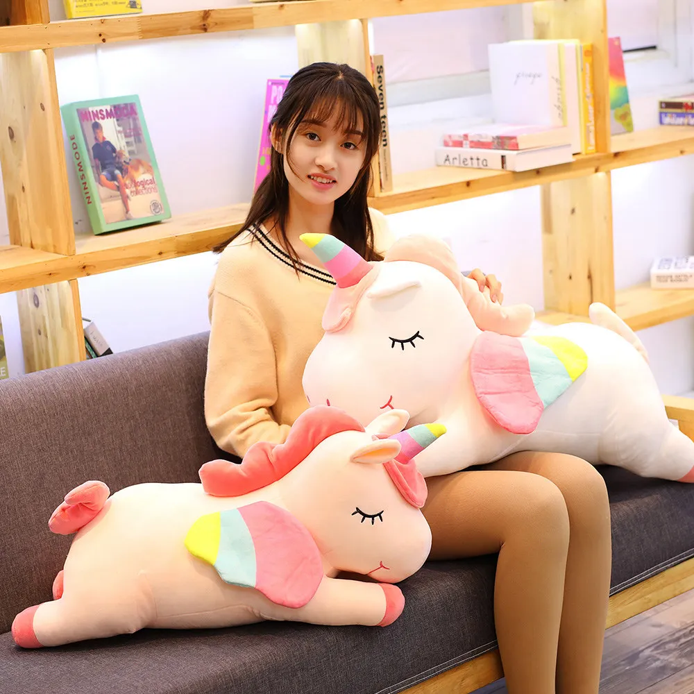 

kawaii unicorn plush toy stuffed animal toy pillow handmade custom dolls children peluche toy gifts home decoration accessories