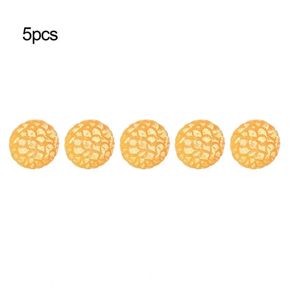 

5Pcs Simulation Miniature Resin Cream Puff Ornament Handicraft Toys for Mobile Phone Case