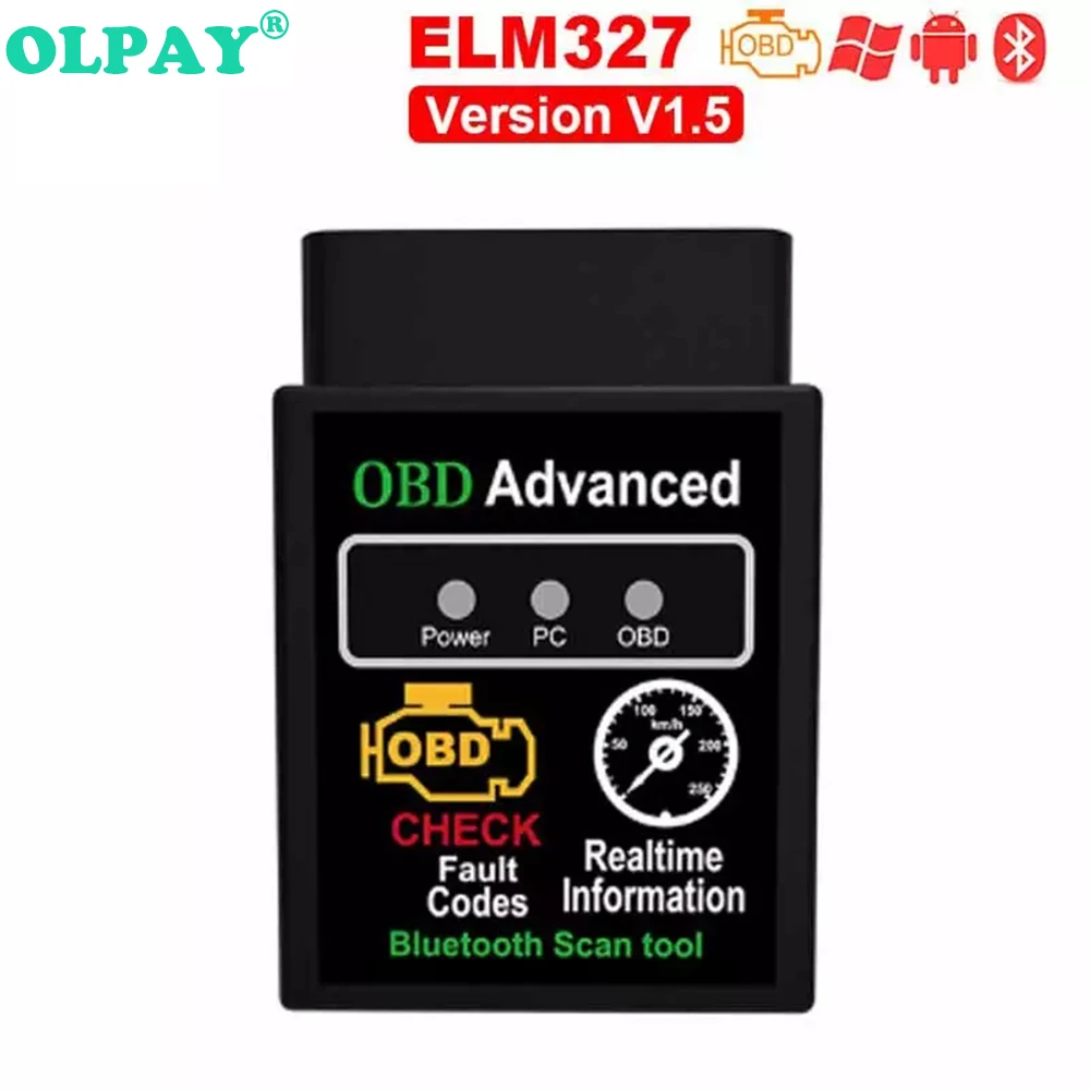 ELM327 V1.5 PIC25K80 чип OBDII Автомобильный диагностический инструмент Авто OBD2 сканер Bluetooth