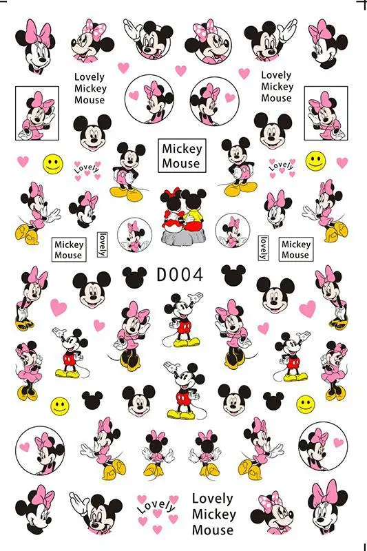 D004 3D Мультяшные аниме наклейки для ногтей для женщин и детей наклейки для ногтей художественные украшения DIY Маникюрный Клей Лак аксессуары для ногтей - Цвет: D004
