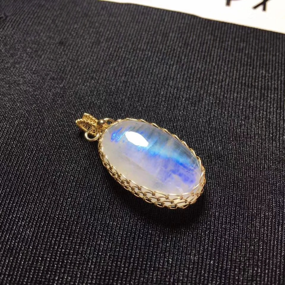 Сертификат натуральное ожерелье лунный камень подвеска овальный для женщин
