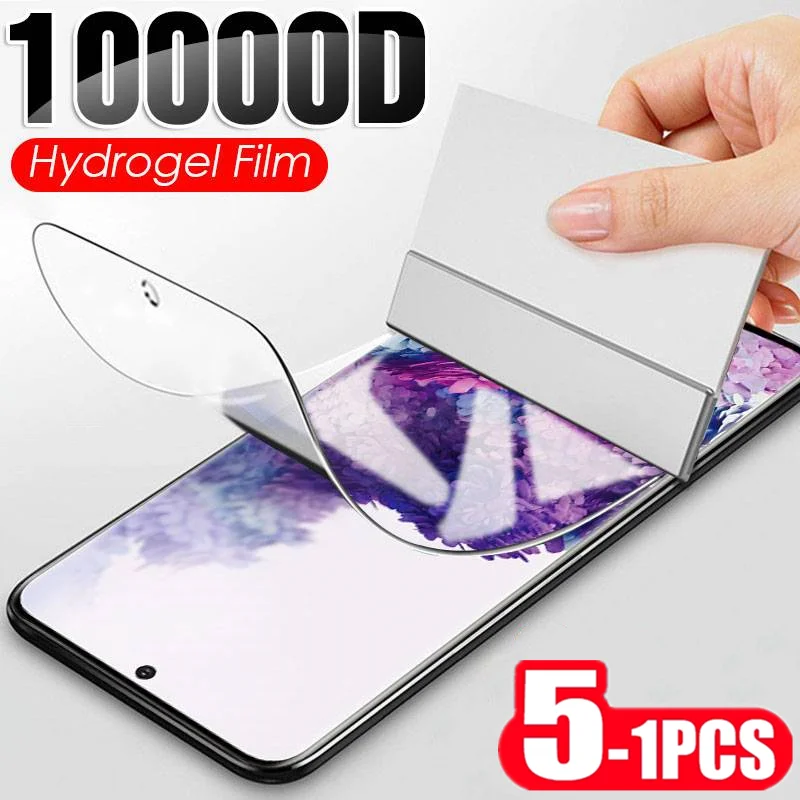 

1-5Pcs Soft Hydrogel Film for Samsung A52 A32 A72 S20 FE A12 A22 Screen Protectors for Galaxy S21 Plus A51 A71 A21S A50 M12 M51