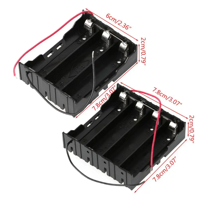 Чехол-держатель для аккумулятора контейнер хранения аккумуляторных батарей 18650 3