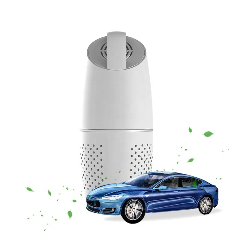 

Ионизатор автомобильный портативный USB-очиститель воздуха с HEPA-фильтром, тихий освежитель воздуха, удаление запахов, бактерий, пыли, формал...