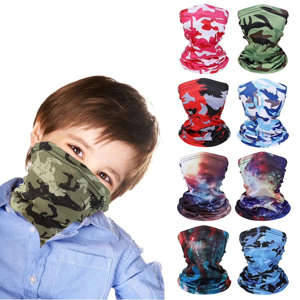 1PC Kids Winter Face Mouth Mask Neck Cover Magic Scarf Children Face Covering Warm Bandana Headbands Outdoor Cycling Accessory