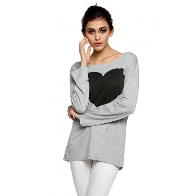 Женская футболка с длинным рукавом и круглым вырезом Размеры M L XL | одежда
