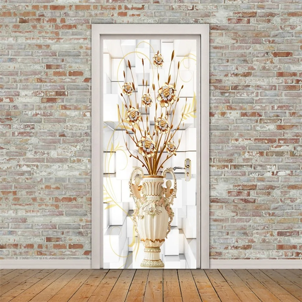 Наклейка на дверь s пейзаж Водонепроницаемый гостиная обои для двери спальни