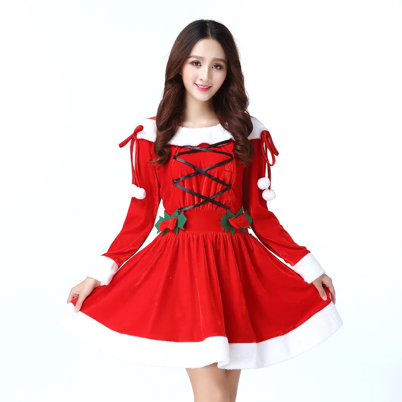 2019 Рождественский костюм сексуальный для взрослых Одежда косплея женский