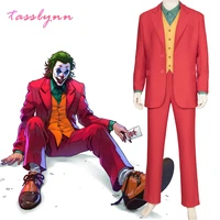 movie fleck cosplay costume fancy carnival halloween costumes cosplay costume red suit