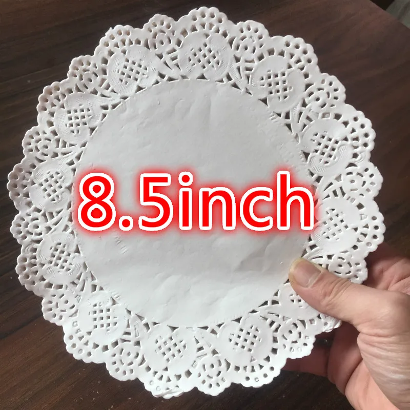 

100pcs 8.5inch 215mm Gold Silver Napkin Pad Hollowed Lace Paper Mat Doily Craft DIY Scrapbooking Weding Decoration