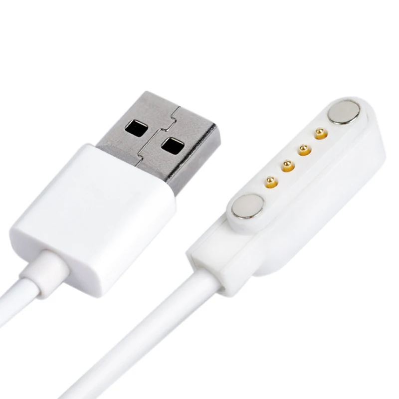 Магнитный зарядный кабель USB 2 0 штекер к 4 контактам Pogo шнур для умных часов GT88 G3 KW18