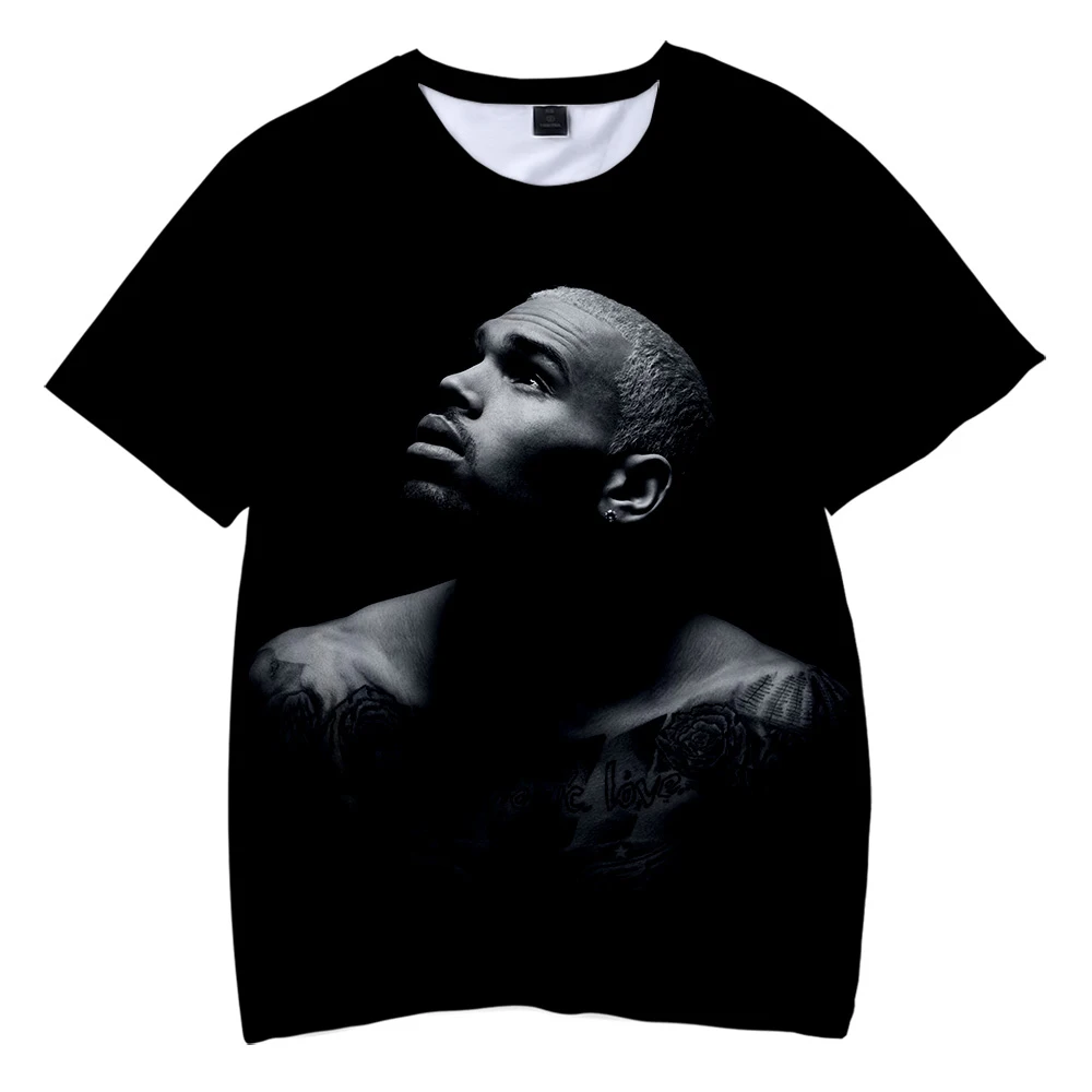 Лидер продаж Детская футболка с 3D принтом рэпера Криса летняя крутая коротким