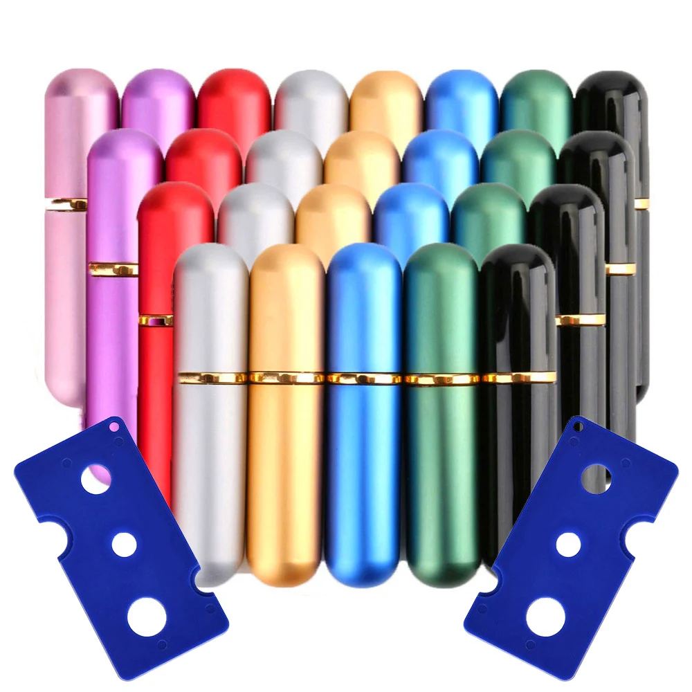 

51pcs Blank Essential Oil Nasal Inhaler Aluminum Tube Metal Inhaler Nasal Stick with Cotton Wicks Aromatherapy