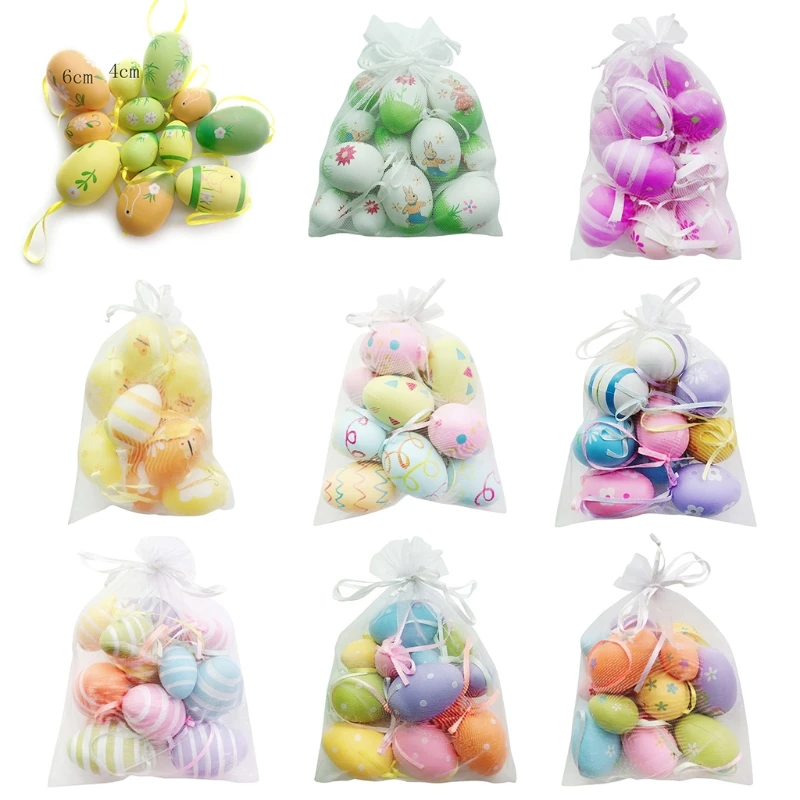 12 шт./пакет Пластик фотографический фон с пасхальными яйцами окрашенные поделки