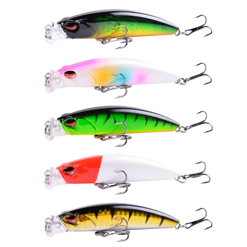 

5Pc/lot Popper Fishing Lures 8.5cm 10g Floating Laser Hard Artificial Bait Fishing Lure Wobblers Baits With Steel Ball Noise