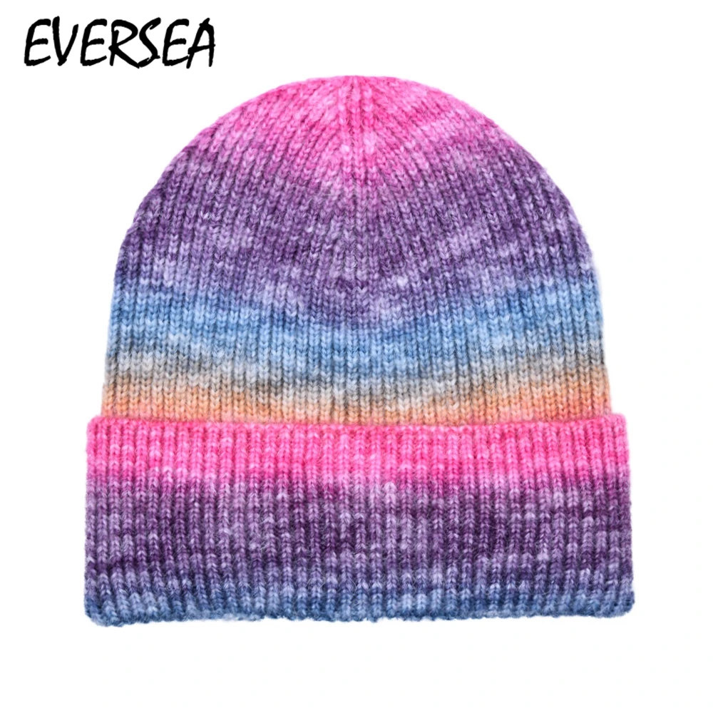 

Eversea Jacqueline Hat Women Winter Colorful Tie Dye Warm Thicken Sweet Hearwear