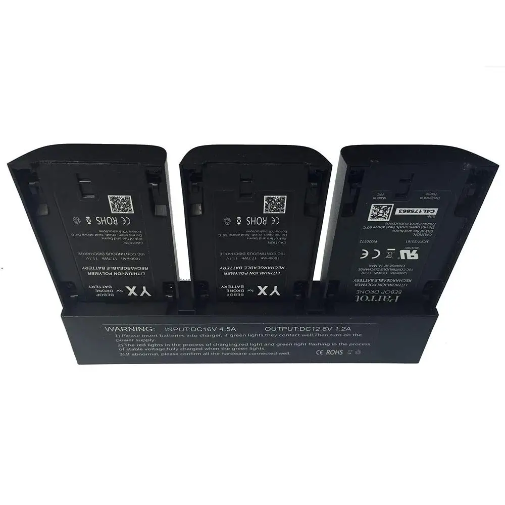 3 в 1 трехпортовое зарядное устройство для аккумулятора Parrot Bebop Mini Drone 0 адаптер