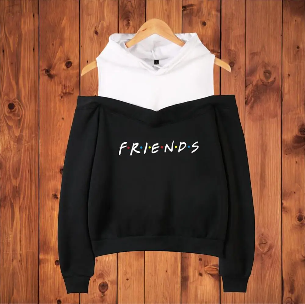 Женская толстовка с надписью Best Friends пуловер длинным рукавом и Осень зима