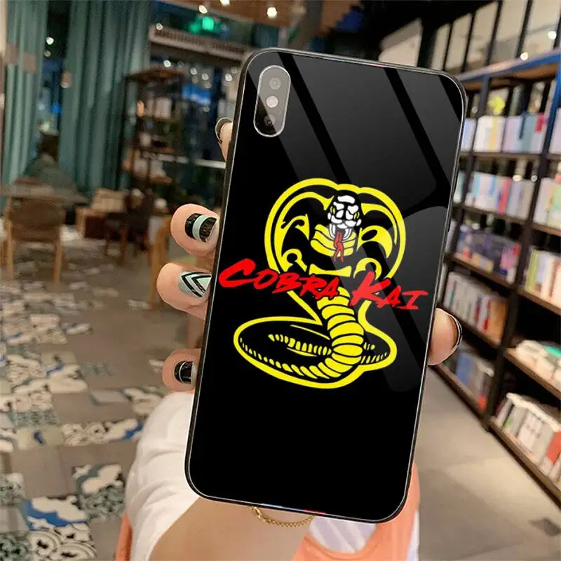Чехол для телефона cobra kai snake закаленное стекло iphone 6 6S 7 8 plus X XS XR 11 12 mini PRO MAX |