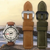 genuine leather for timex tw2r55500 t2n720 t2n721 t2n739 watchband 2416mm lug end watch straps khaki black brown accessories