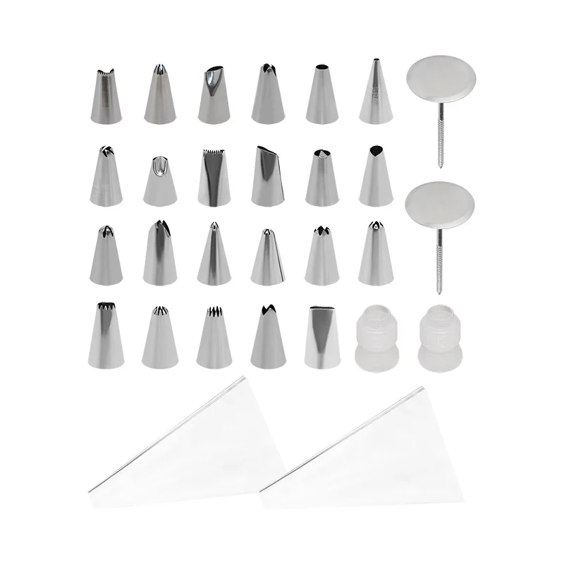 

Head Converter Piping Mouth Household Stainless Steel Piping Mouth Set Piping Bag Set Piping Tools Baking Accessories