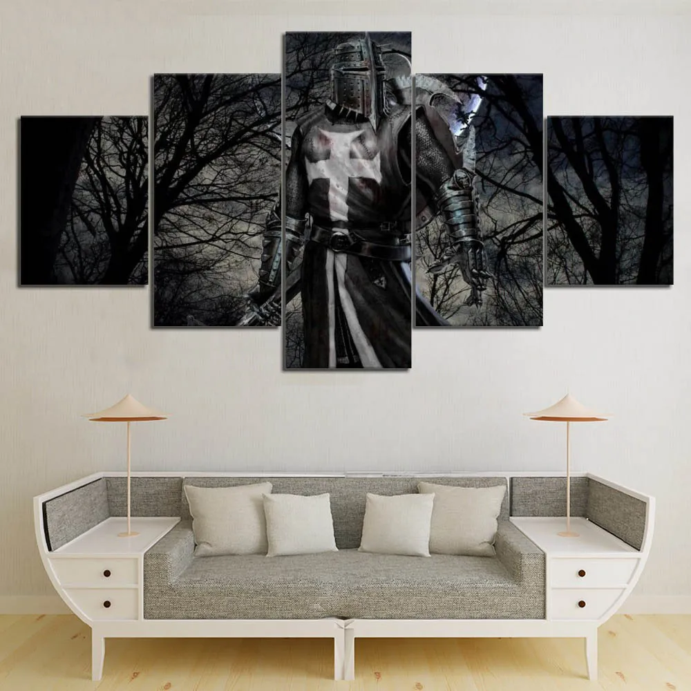 Печать холст Картина Wall Art Плакаты 5 Панель храмовник современные потолочные