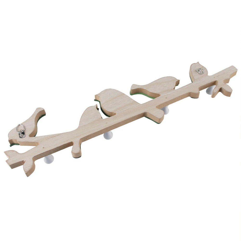 Винтажный Простой настенный крючок для гостиной деревянные вешалки птиц