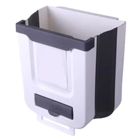 kapmore new product foldable kitchen trash can pp plastic kitchen cabinet trash door hanging trash can waste storage cabinet