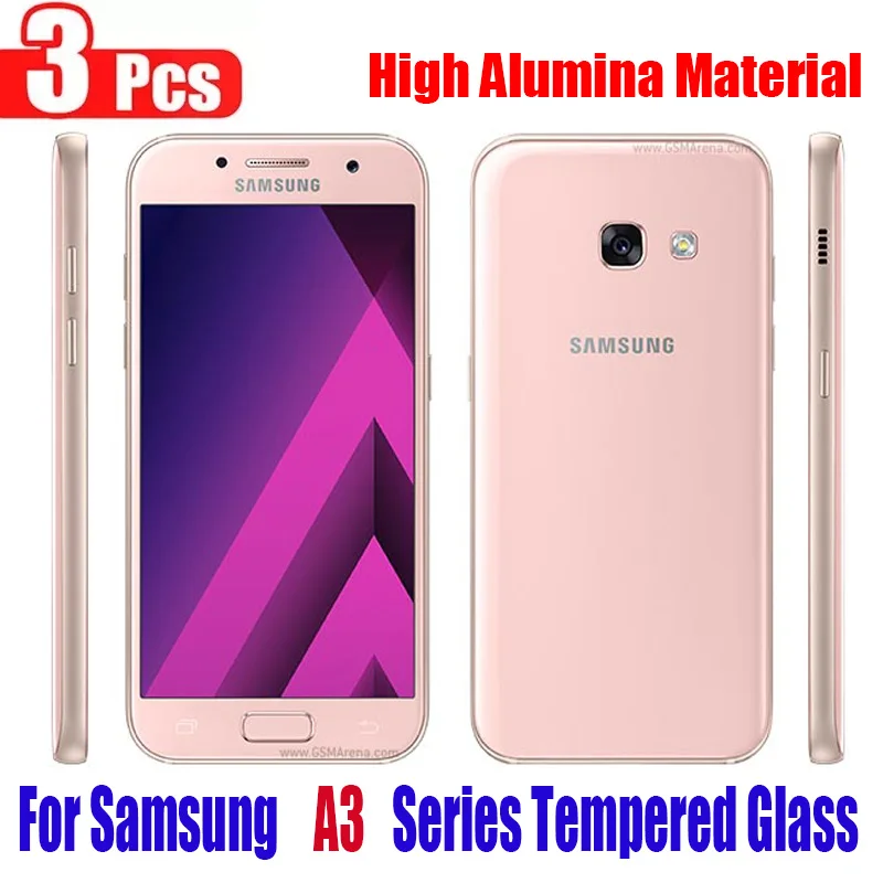 

3Pcs 9H Tempered Glass For Samsung Galaxy A3 2016 2017 Duos A300 A310 A320 Screen Protector Protective Glass Film