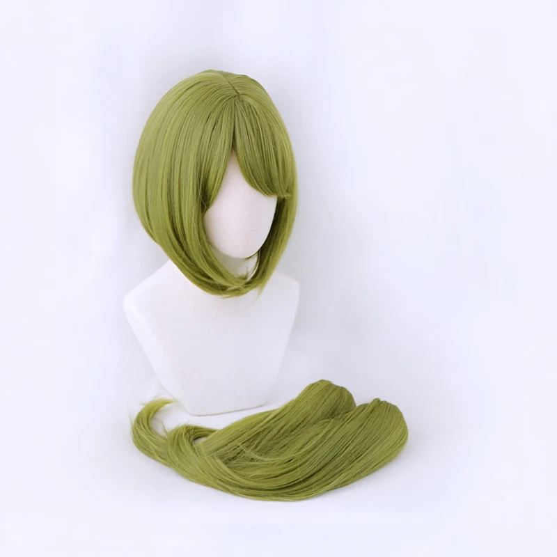 Парик для косплея Game Danganronpa Monaka Monaca Towa парик Dangan Ronpa зеленый зажим конского хвоста