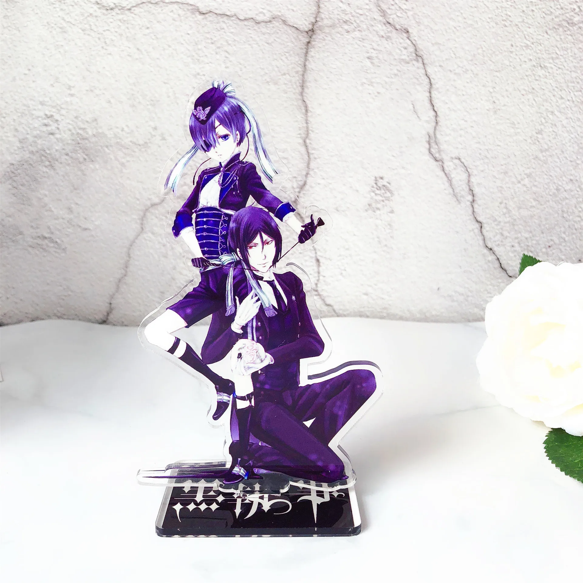 Kuroshitsuji Black Себастьян дворецкий Ciel фигурка на акриловой подставке настольное