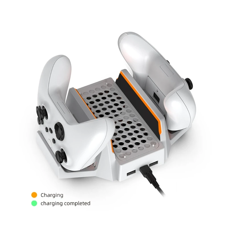 

Console Cooling Fan Base Dual Battery Handle Base Charger Dock with Built-in Cooler Cooling System Compatible with XB Series S