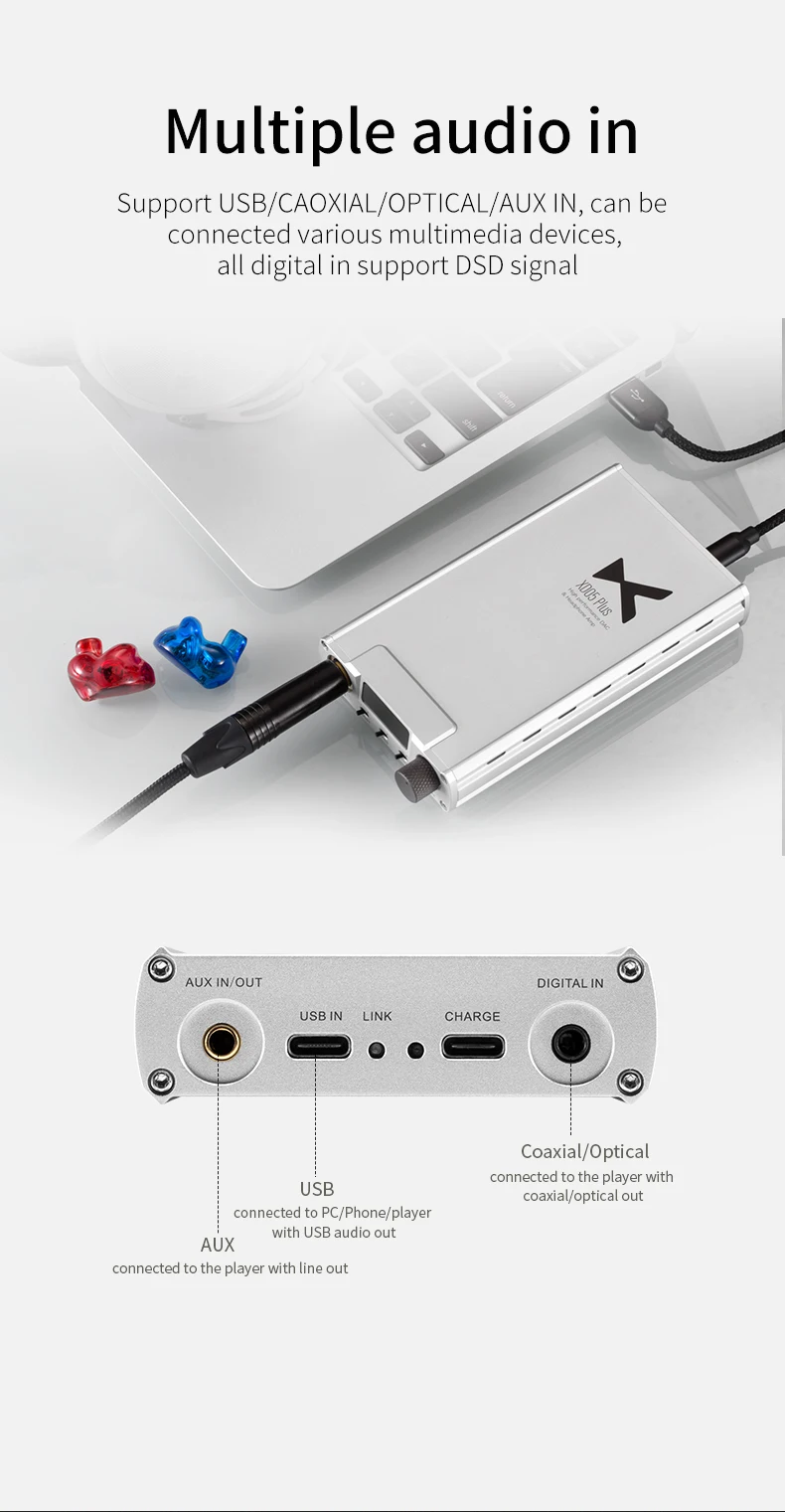 XDuoo XD-05 PLus обновленный портативный усилитель аудио ЦАП DSD256 усилитель для наушников 32 бит/384 кГц Поддержка USB двойной сменный