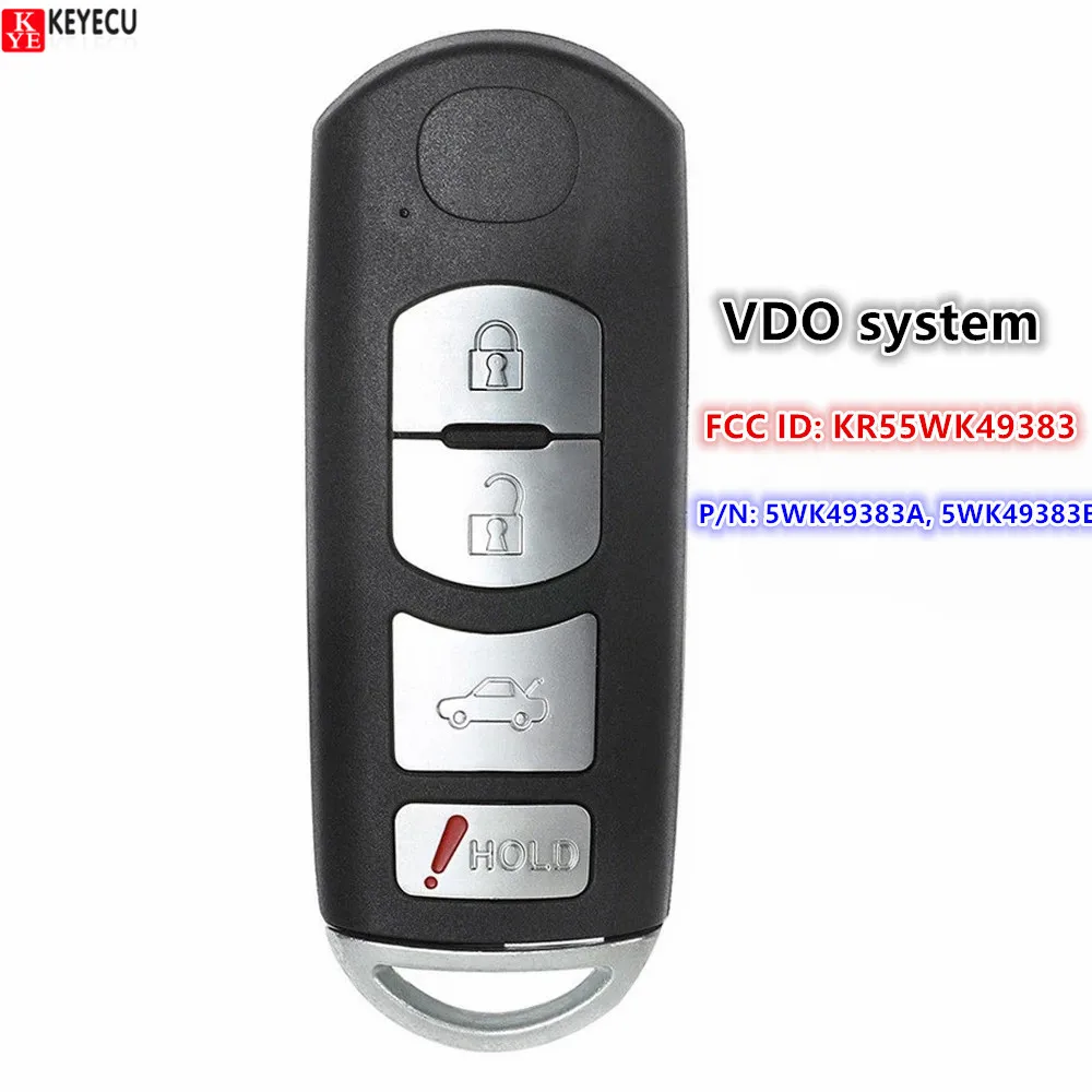 KEYECU для Mazda 6 2009 2010 2011 2012 2013 умный БЕСКЛЮЧЕВОЙ дистанционный ключ система VDO кнопка