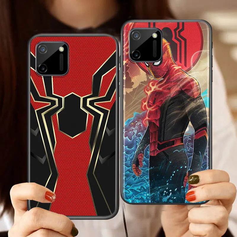 Marvel Человек-паук для Realme Q2i Q2 V15 V5 V3 XT X50 X7 X3 X2 C21 C17 C15 C11 C3 C2 Pro | Мобильные телефоны и