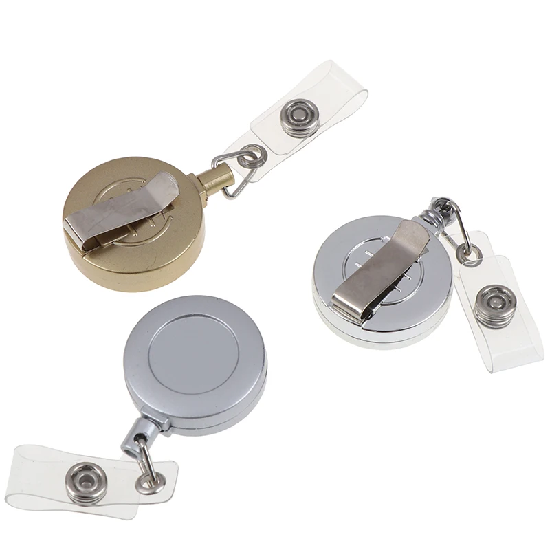 Выдвижной брелок для ключей ID значок шнурок имя бирка держатель карты катушка Зажим для ремня металлический корпус металлические покрытия